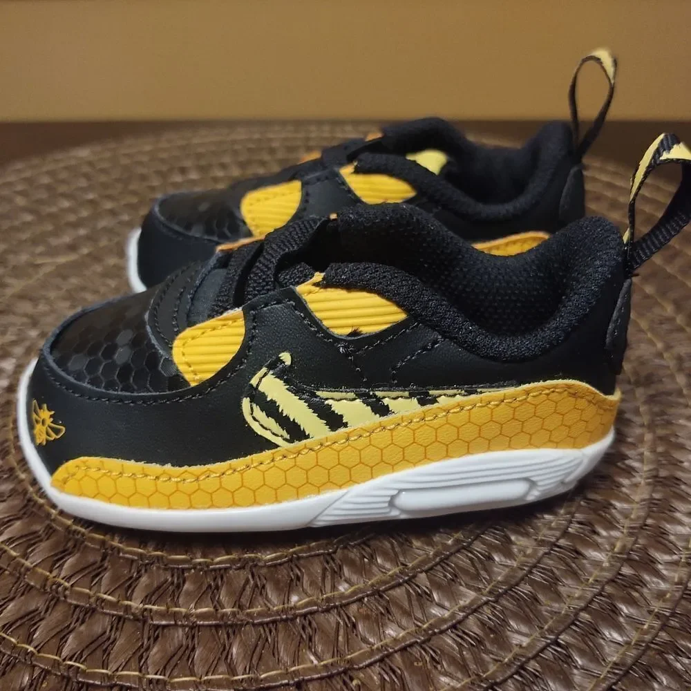 Nike Max 90 Crib SE (CB) Black Opti Yellow  Baby Size 4C CZ4504-001 NEW